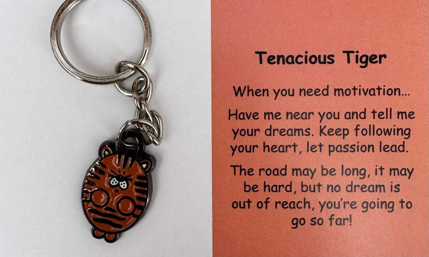 Tenacious Tiger Keychain