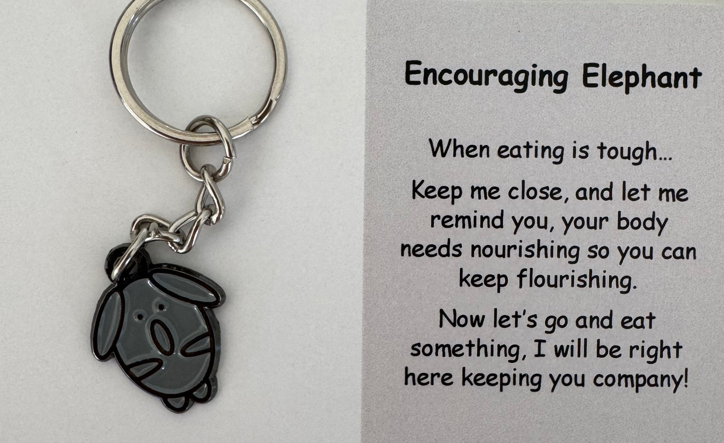 Encouraging Elephant Keychain