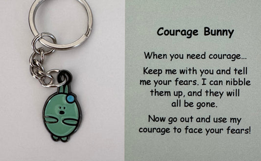 Courage Bunny Keychain