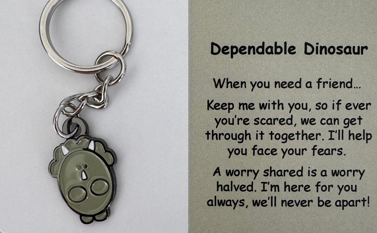 Dependable Dinosaur Keychain