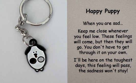 Happy Puppy Keychain