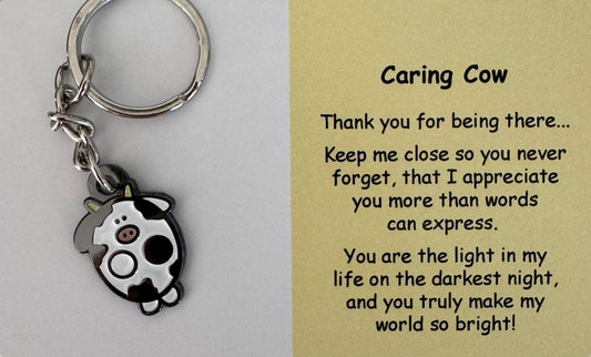 Caring Cow Keychain