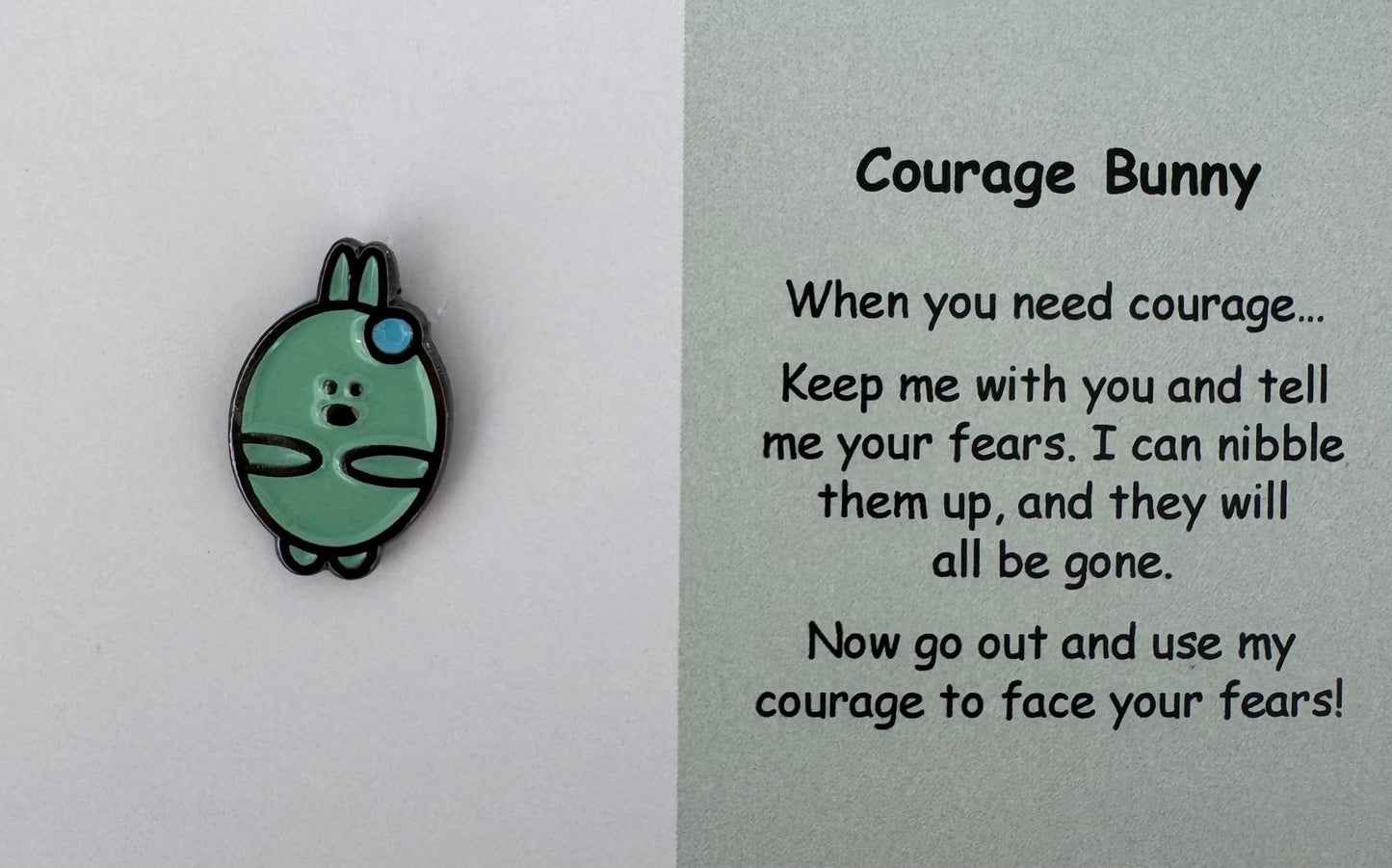 Courage Bunny Pin