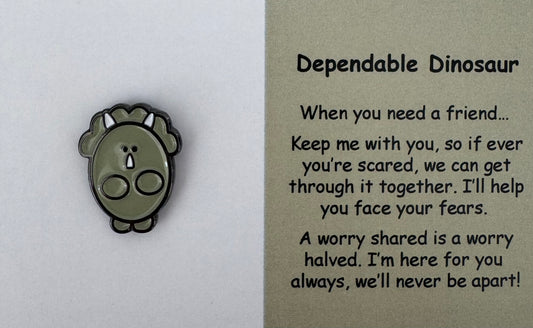 Dependable Dinosaur Pin