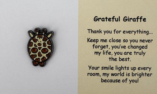 Grateful Giraffe Pin
