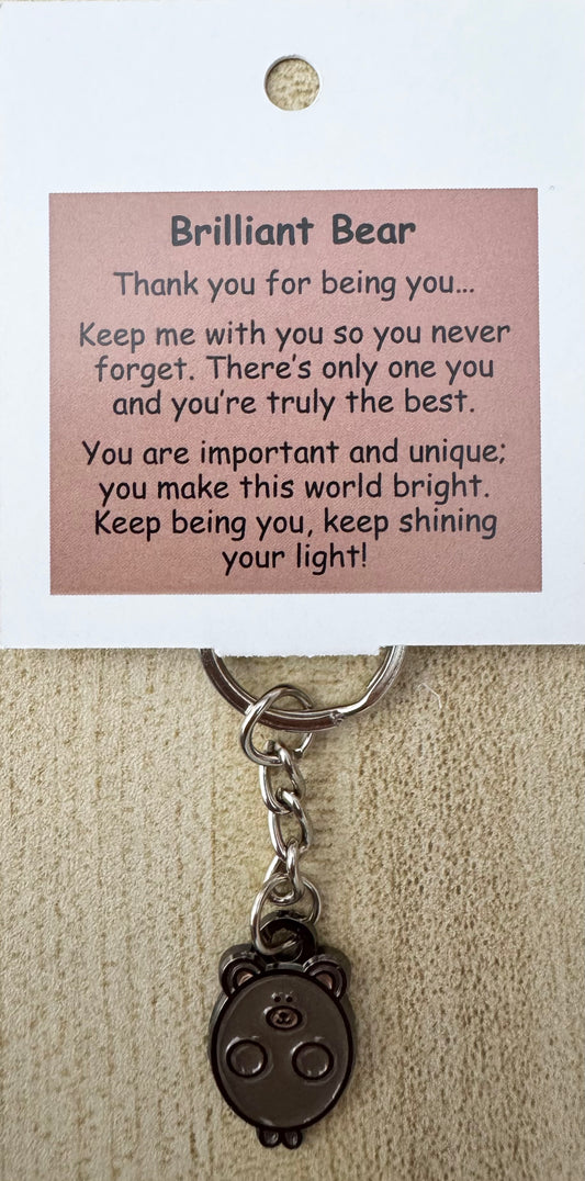 Brilliant Bear Keychain For Hook Display