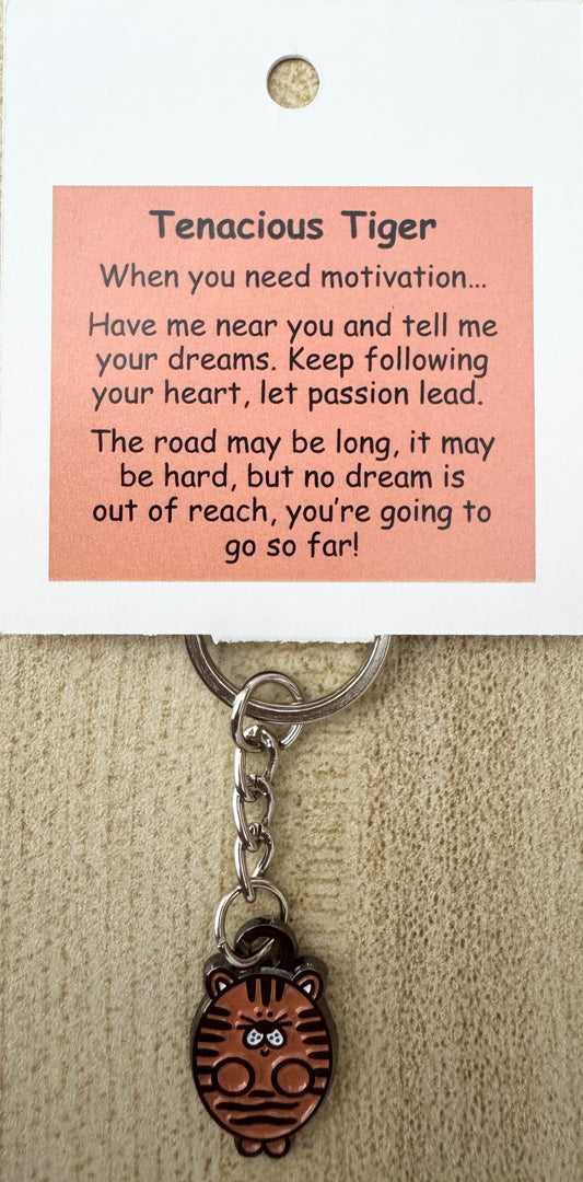 Tenacious Tiger Keychain For Hook Display