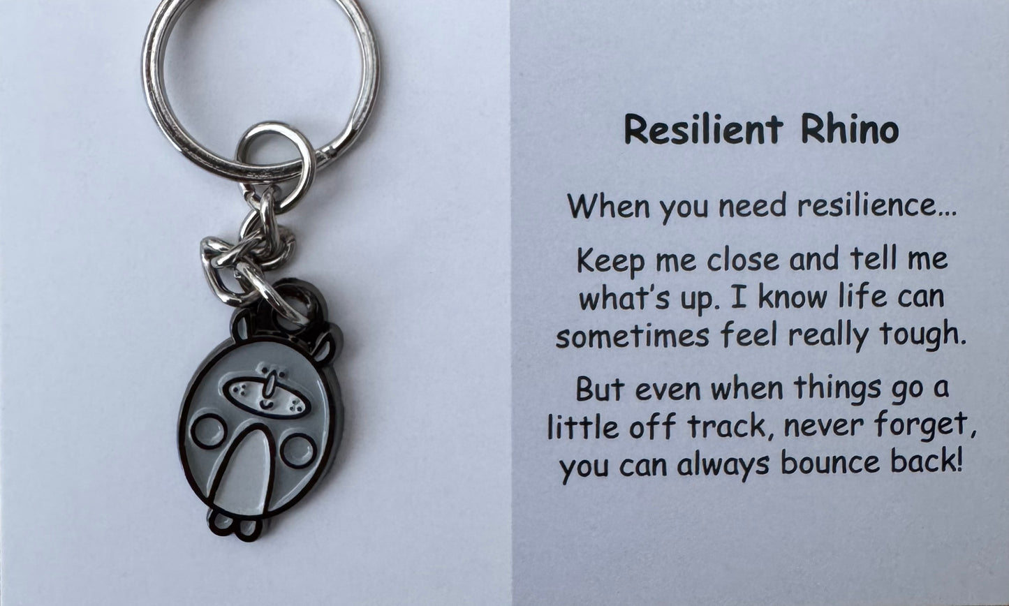 Resilient Rhino Keychain