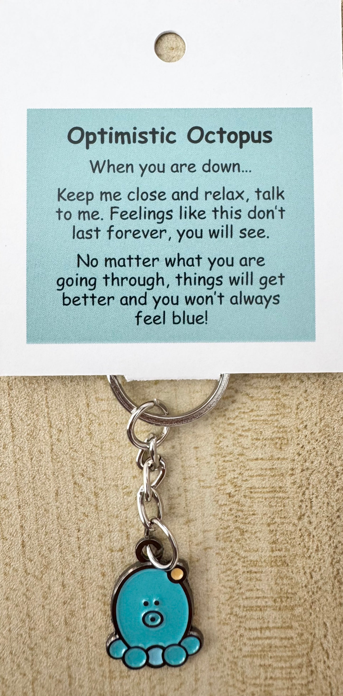 Optimistic Octopus Keychain For Hook Display