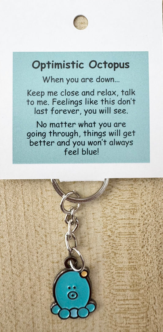 Optimistic Octopus Keychain For Hook Display