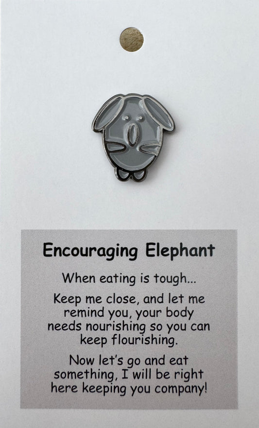 Encouraging Elephant Pin For Hook Display