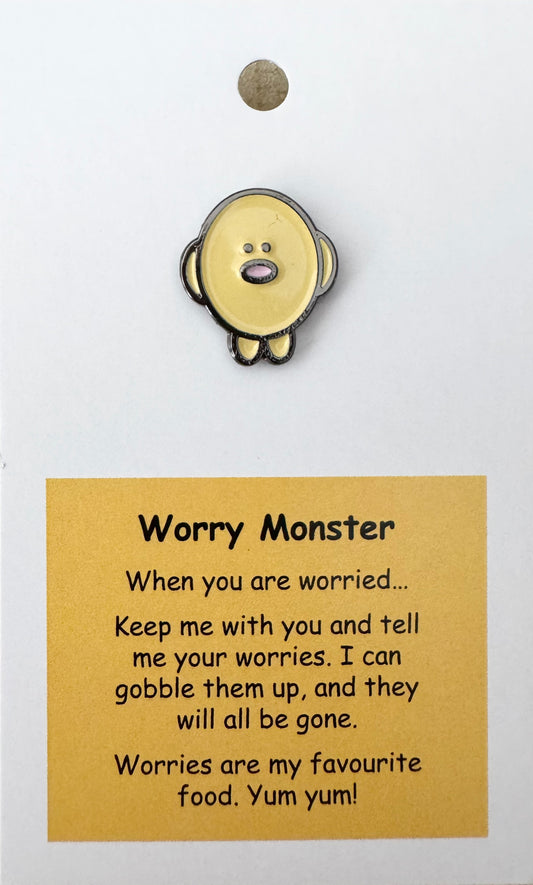 Worry Monster Pin For Hook Display