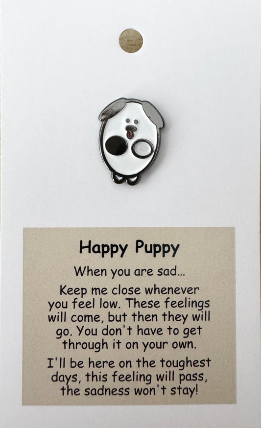 Happy Puppy Pin For Hook Display