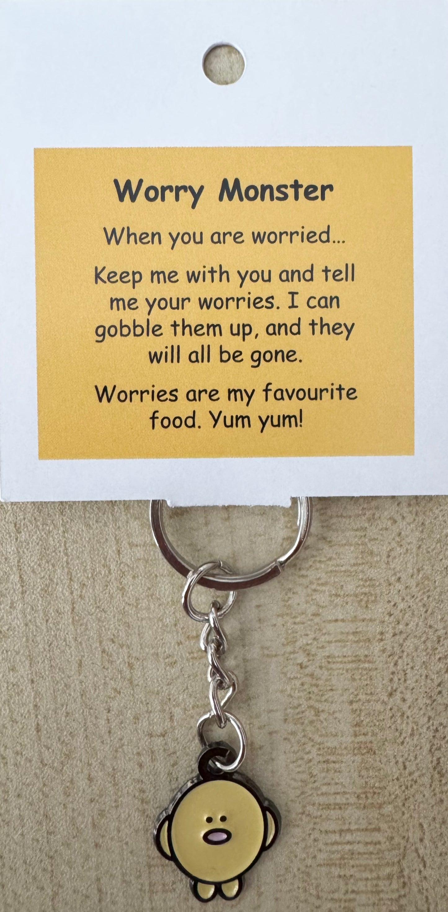 Worry Monster Keychain For Hook Display