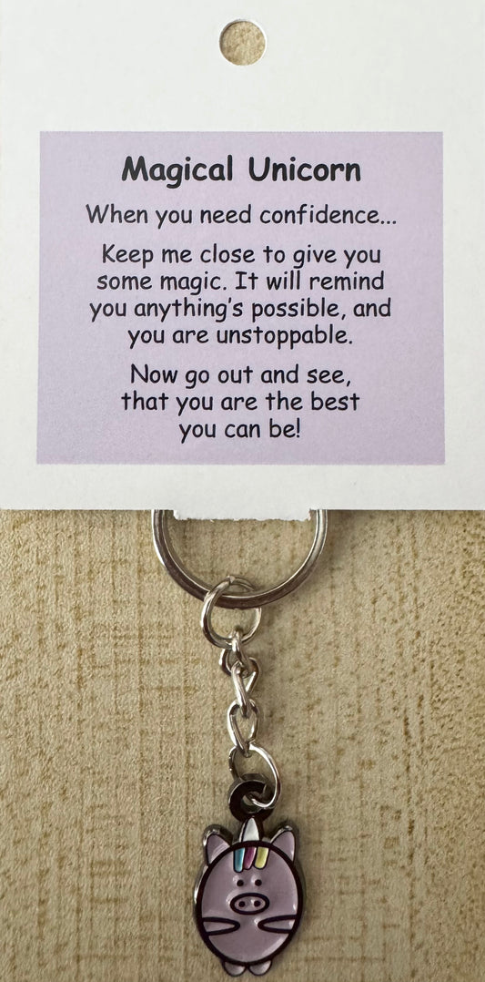 Magical Unicorn Keychain For Hook Display