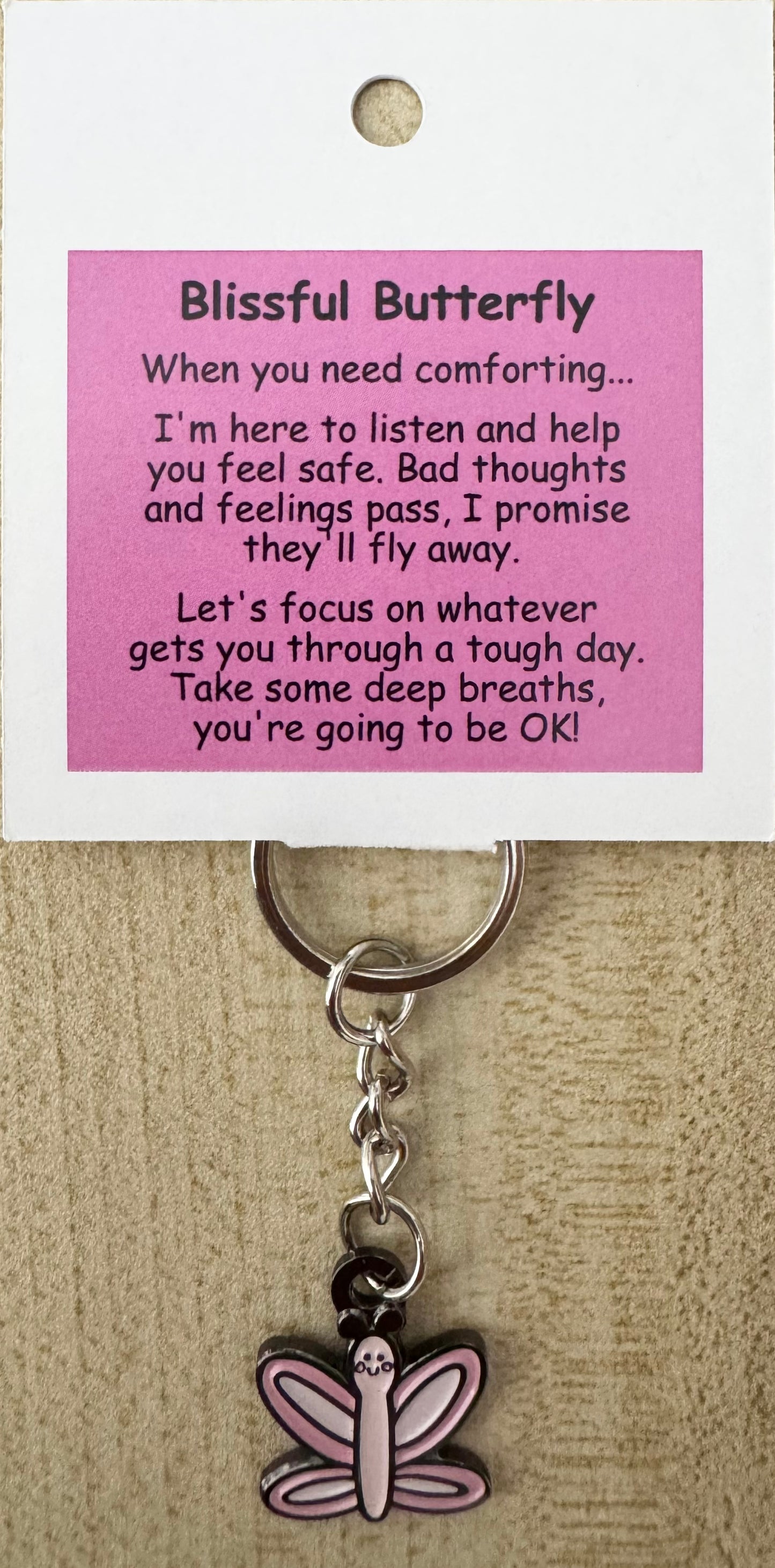 Blissful Butterfly Keychain For Hook Display